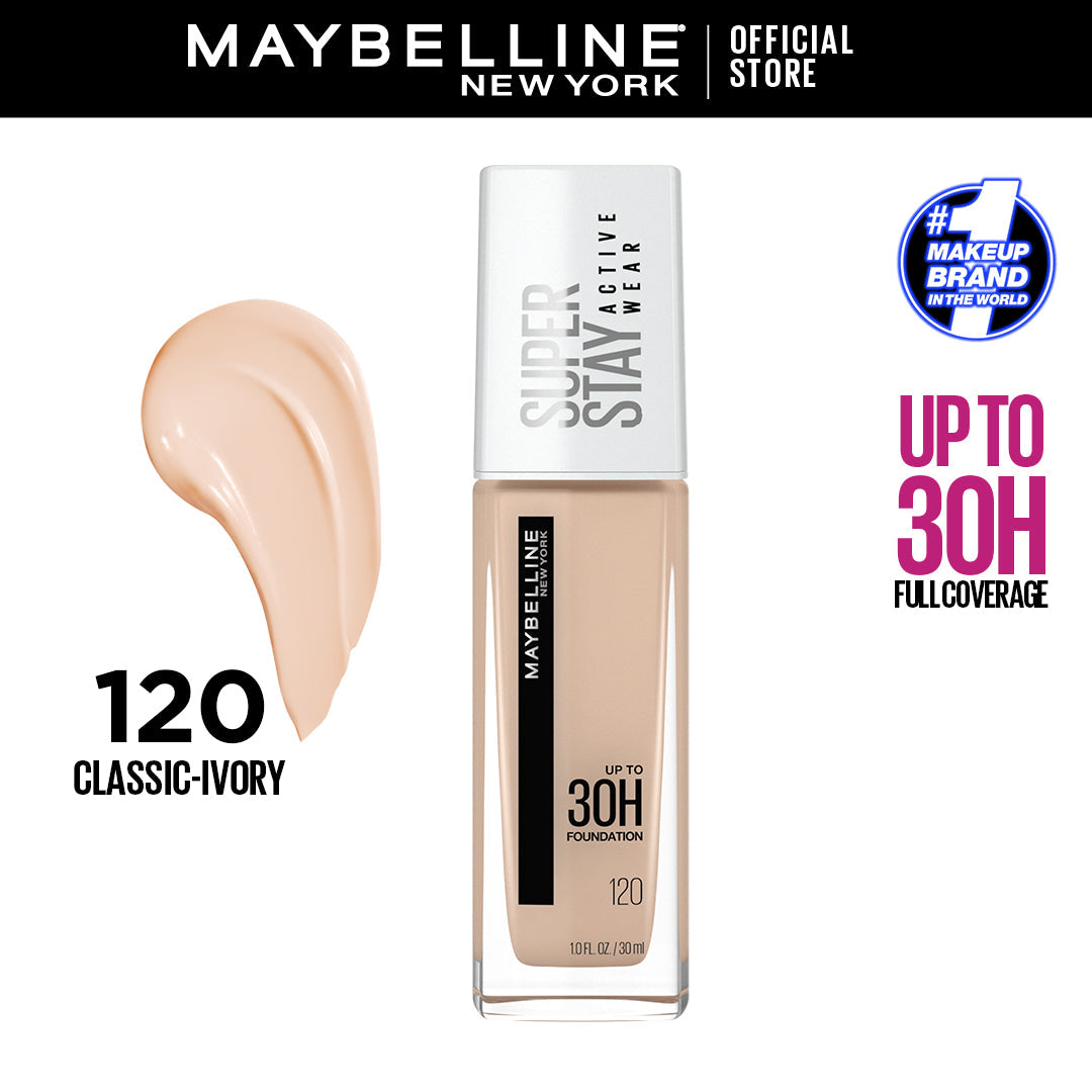 MAYBELLINE NEW YORK SUPERSTAY ACTIVE WEAR LIQUID FOUNDATION 30 ML ( 120 )