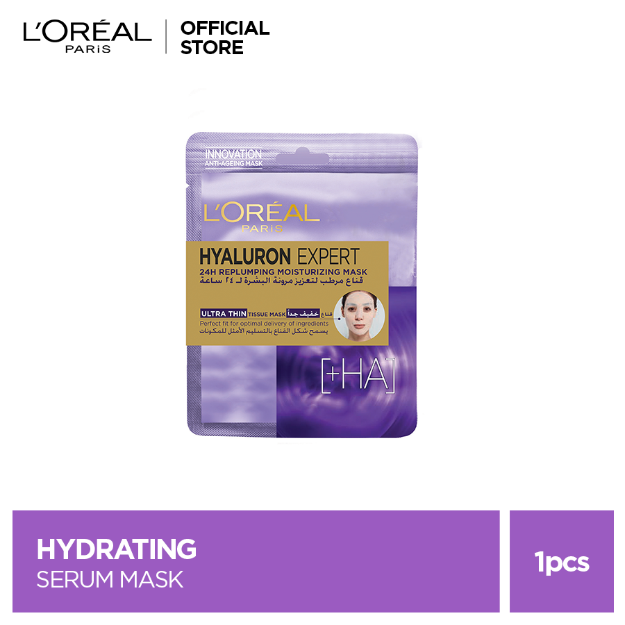 Loreal paris hyaluron expert 24h replumping moisturizing tissue mask