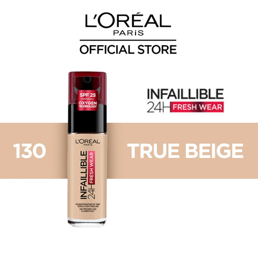 Loreal Paris Infallible 24H Fresh Wear Breathable Liquid Foundation - 130 True Beige