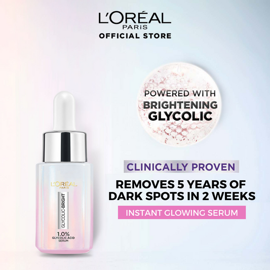 Free Loreal Paris Glycolic Bright Instant Glowing Face Serum - 30ml