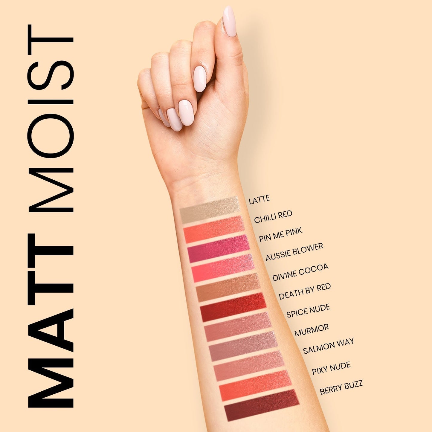 ST London - Matt Moist Long-Lasting Lipstick - Spice Nude