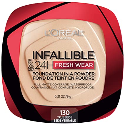 Loreal Paris Infallible 24Hr Fresh Wear Face Powder Foundation - 130 True Beige