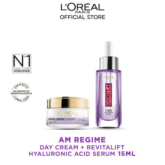 Hyaluron am routine: day cream + 15ml serum