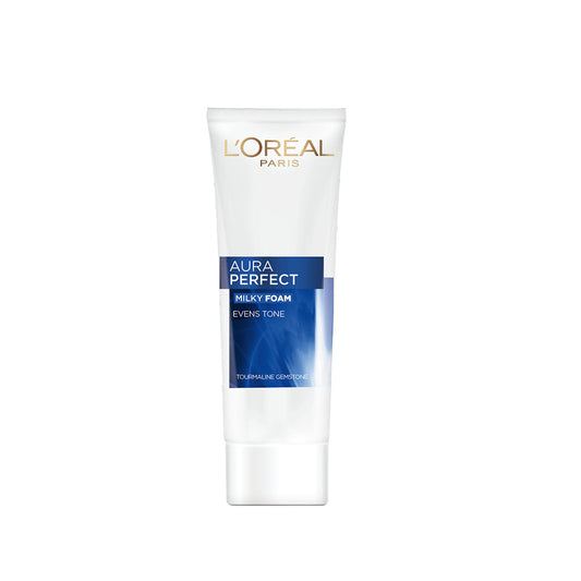 LOREAL PARIS AURA PERFECT MILKY FOAM FACE WASH 100 ML  FOR BRIGHTER SKIN