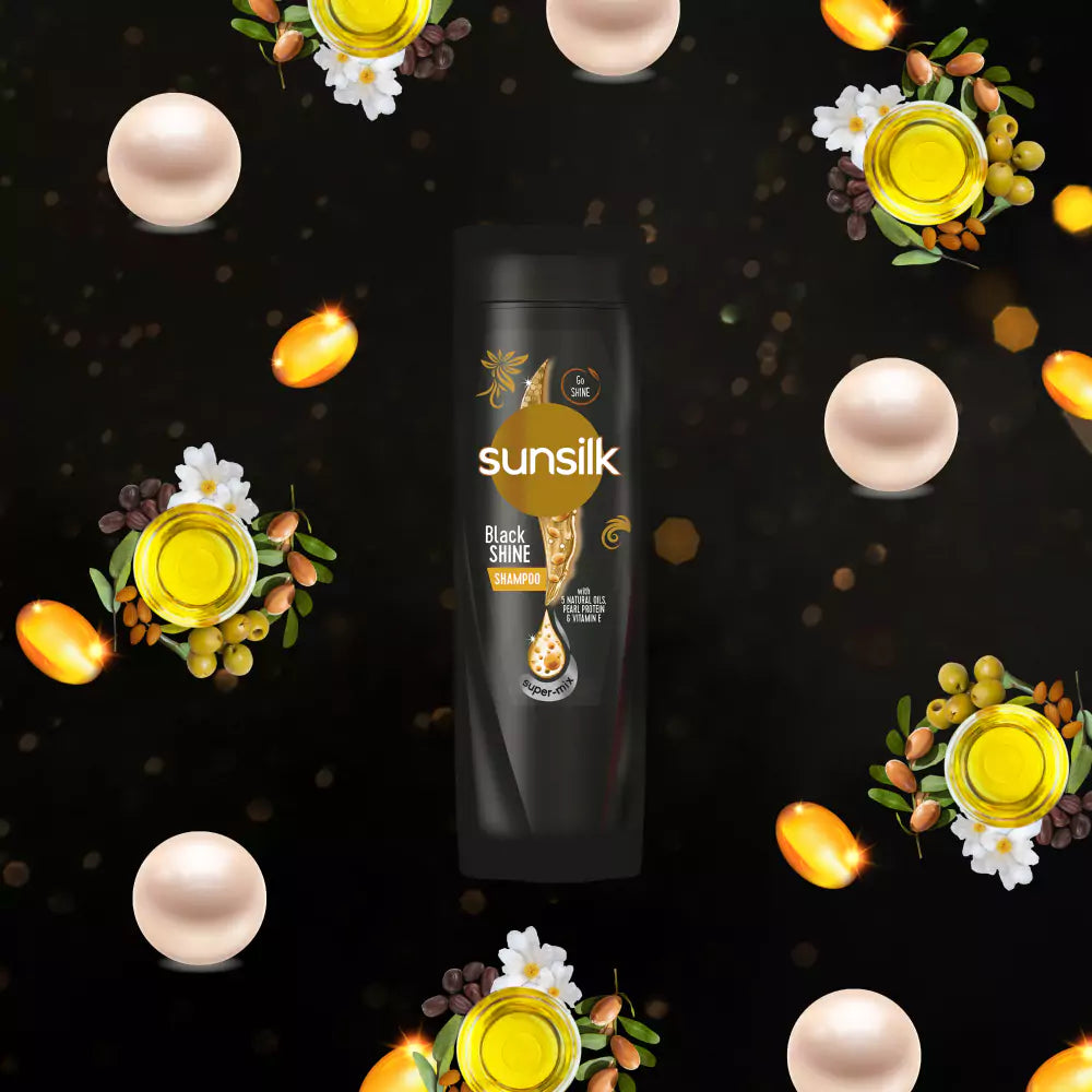 Sunsilk Stunning Black Shine Shampoo 360ml REFIL PACK