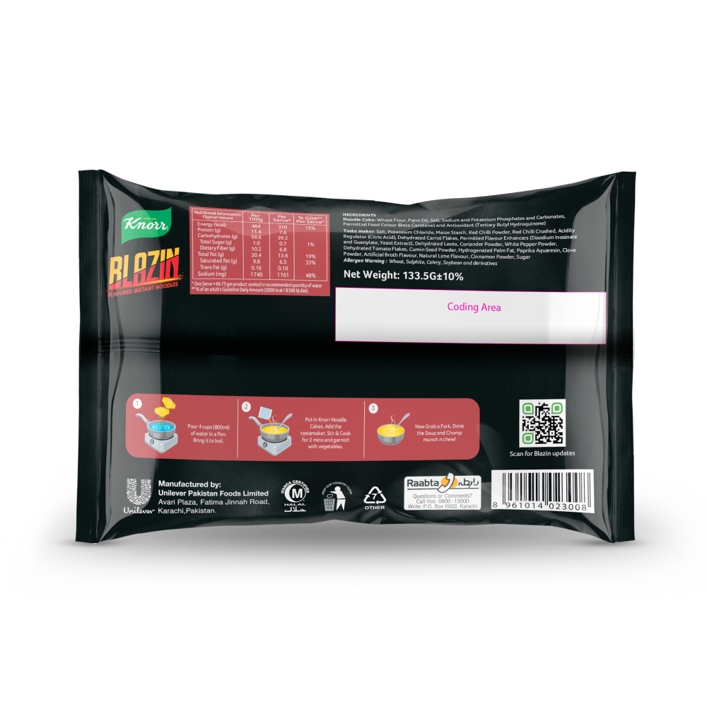 Knorr Blazin Spicier Noodles - 124G