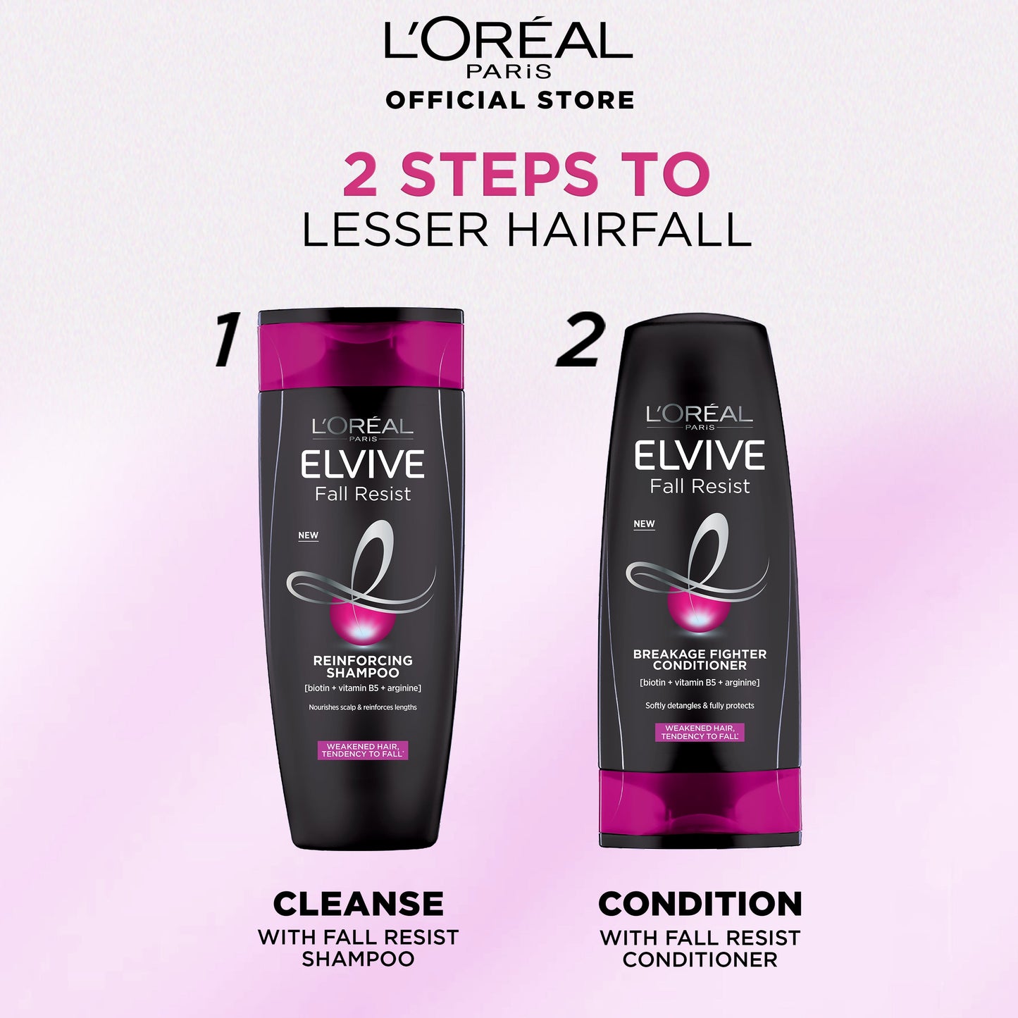 L'oreal paris fall resist shampoo 360 ml - for hairfall