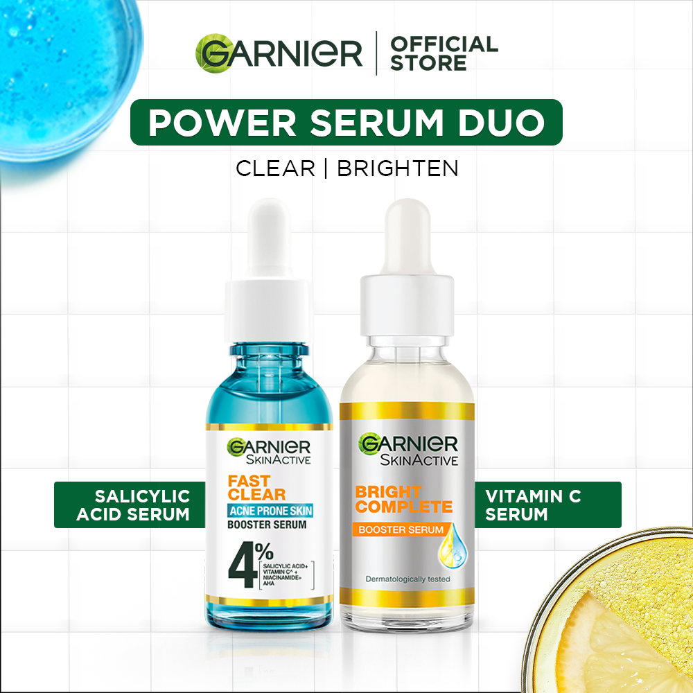 Clear & Brighten: Fast Clear Serum 15ml + Vitamin C Serum 30ml