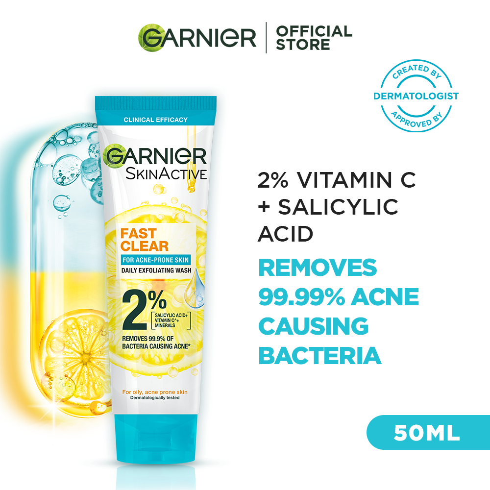 Garnier Fast Clear Anti Acne Face Wash 50Ml