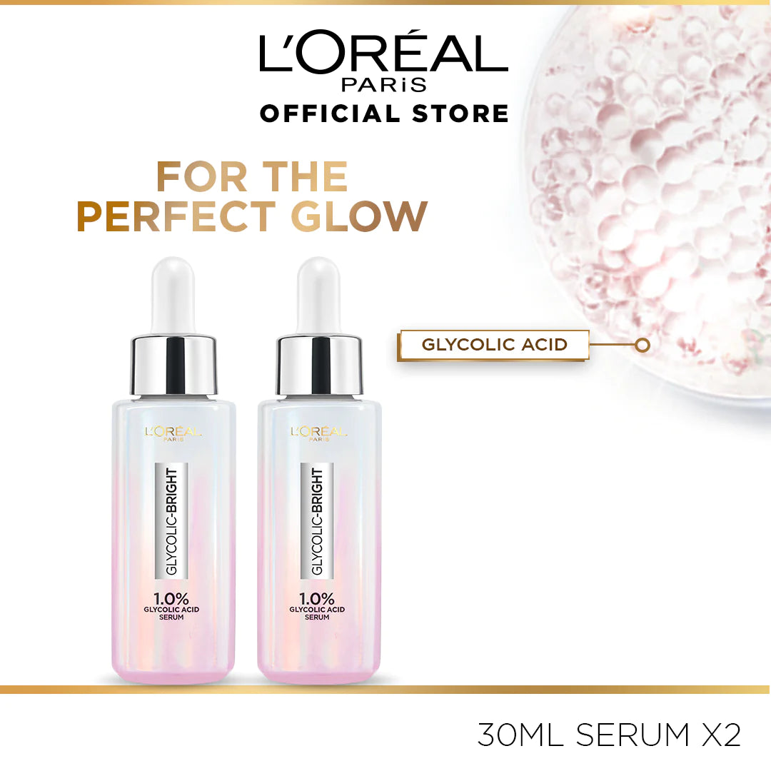 Buy One Get One Free Loreal Paris Glycolic Bright Instant Glowing Face Serum - 30ml