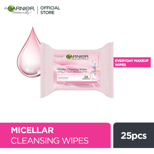 Garnier skin active micellar makeup cleansing wipes 25 pcs