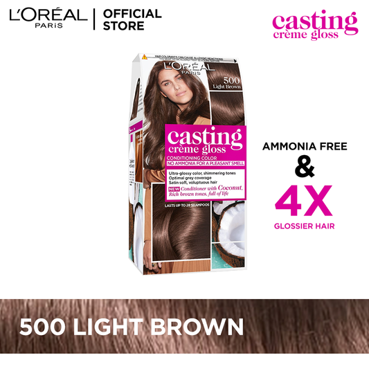 Loreal paris casting creme gloss 500 light brown hair color