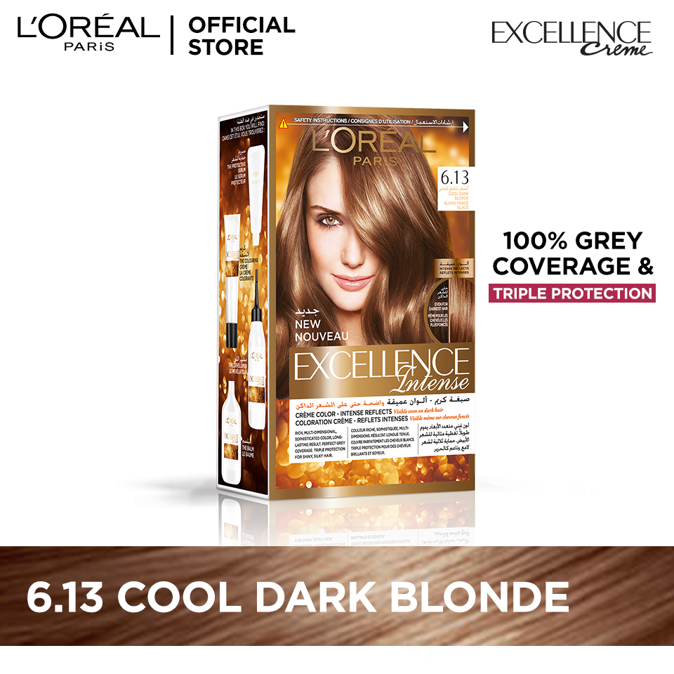 Loreal paris excellence creme 6.13 cool dark blonde hair color