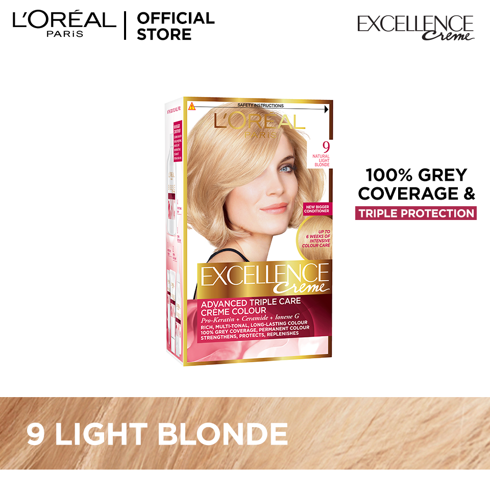 Loreal paris excellence creme 9 natural light blonde hair color