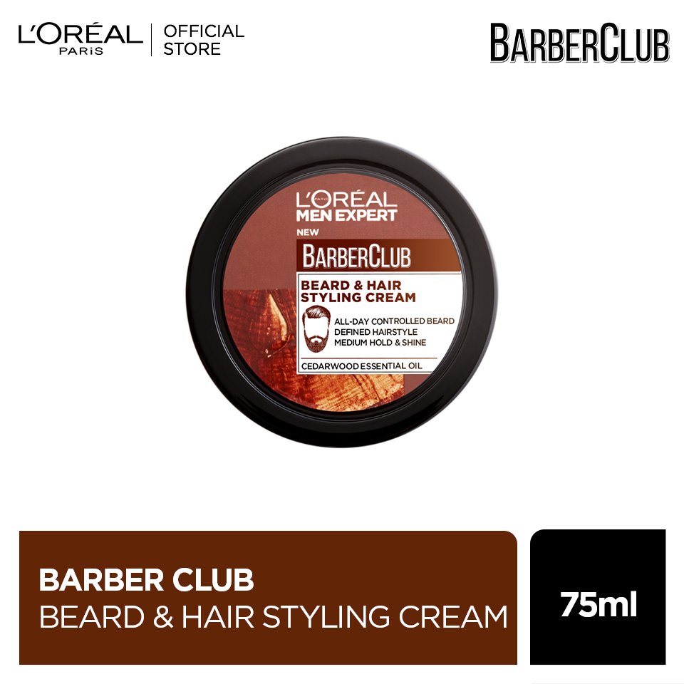 Loreal paris men expert barber club beard and hair styling cream 75ml