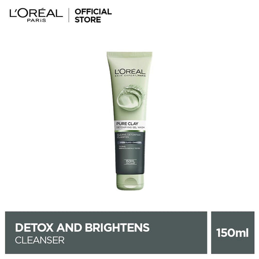 LOreal Paris Pure Clay Detox And Brighten Cleanser, Black 150 Ml