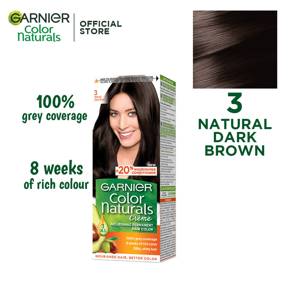 Garnier color naturals 3 dark brown hair color