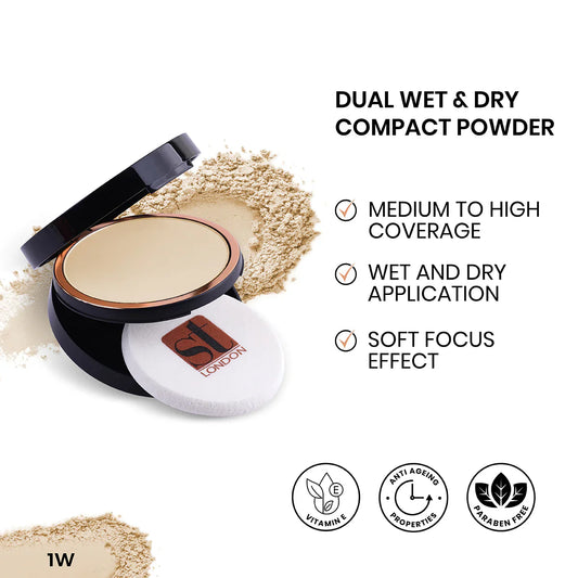 ST London - Dual Wet & Dry Compact Powder - 1W