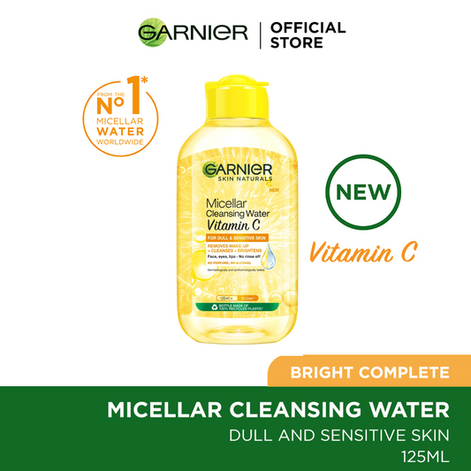 Garnier skin active vitamin c micellar makeup cleansing water 125 ml