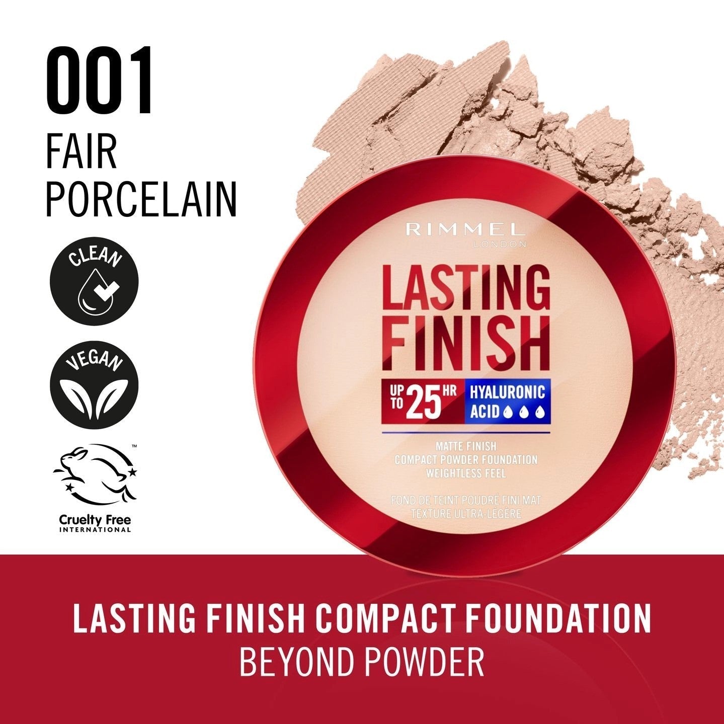 RML - Lasting Finish Compact Powder Foundation - 001 Fair Porcelain