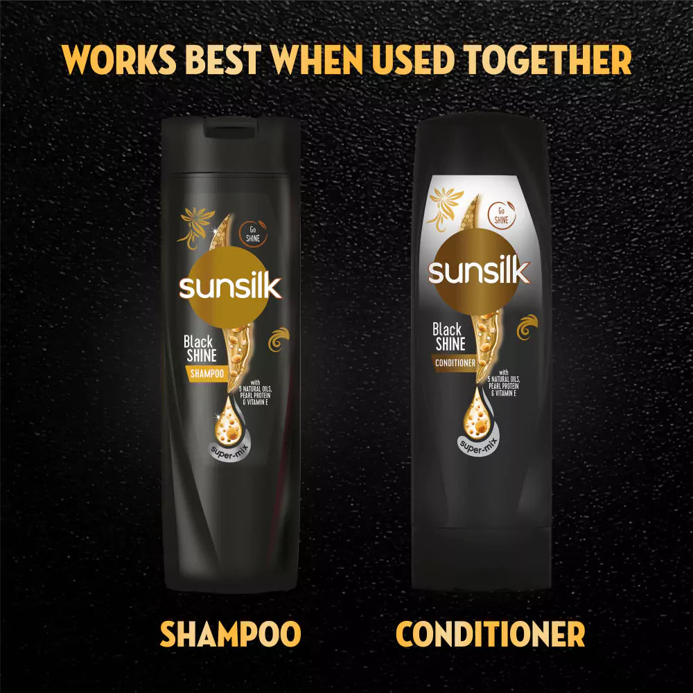 Sunsilk Stunning Black Shine Shampoo 360ml REFIL PACK